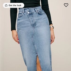 Reformation Nila Long Denim Skirt